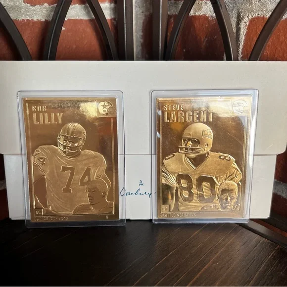 Danbury Mint 22kt Gold Football Legend Cards - Picture 2 of 6